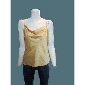 POL Satin Cowl Draped Camisole Top Women Small